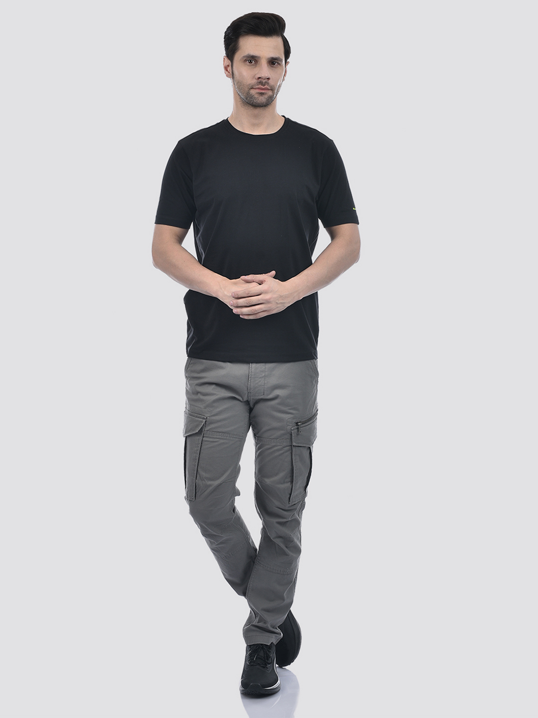 Numero Uno Men's Half Sleeve Regular Fit Black Round Neck T-Shirt